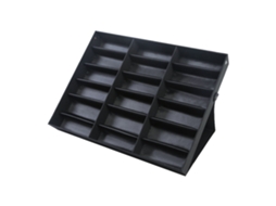 Estojo Organizador Dobrável para Óculos de Sol com 18 Compartimentos, Revestido em Couro Pu, Possui Capa Protetora e É AQUAFORGE