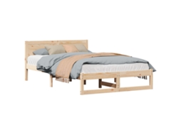 Estrutura da Cama com Cabeceira Natural 140 X 190 Cm MAISON EXCLUSIVE