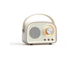 Mdug Mini Caixa De Som Portátil Retro Bluetooth Sem Fio Estéreo Mp3 Player Suporta Cartão Tf (branco)