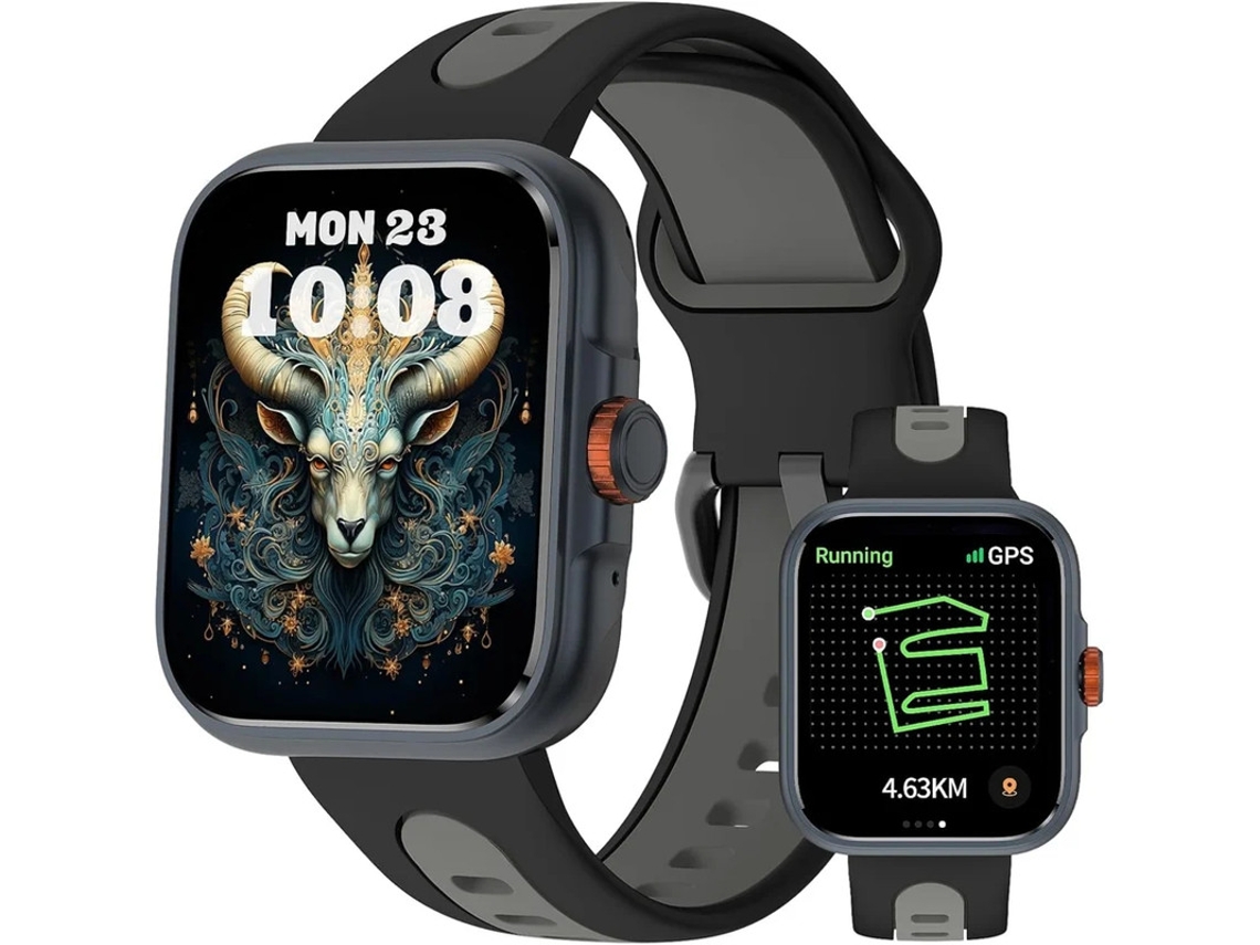 Smartwatch com rastreador de condicionamento físico, Alexa integrada, GPS, tela AMOLED de 1,78", resistência à água IP68, Bluetooth, frequência de chamadas, Bestvite