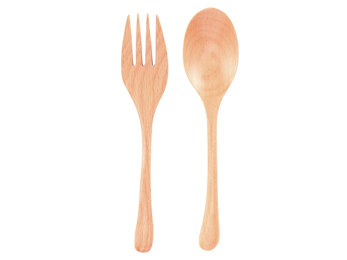 Colher de sopa de madeira S/MARCA, antiqued, com cabo longo, para cozinha, caseira