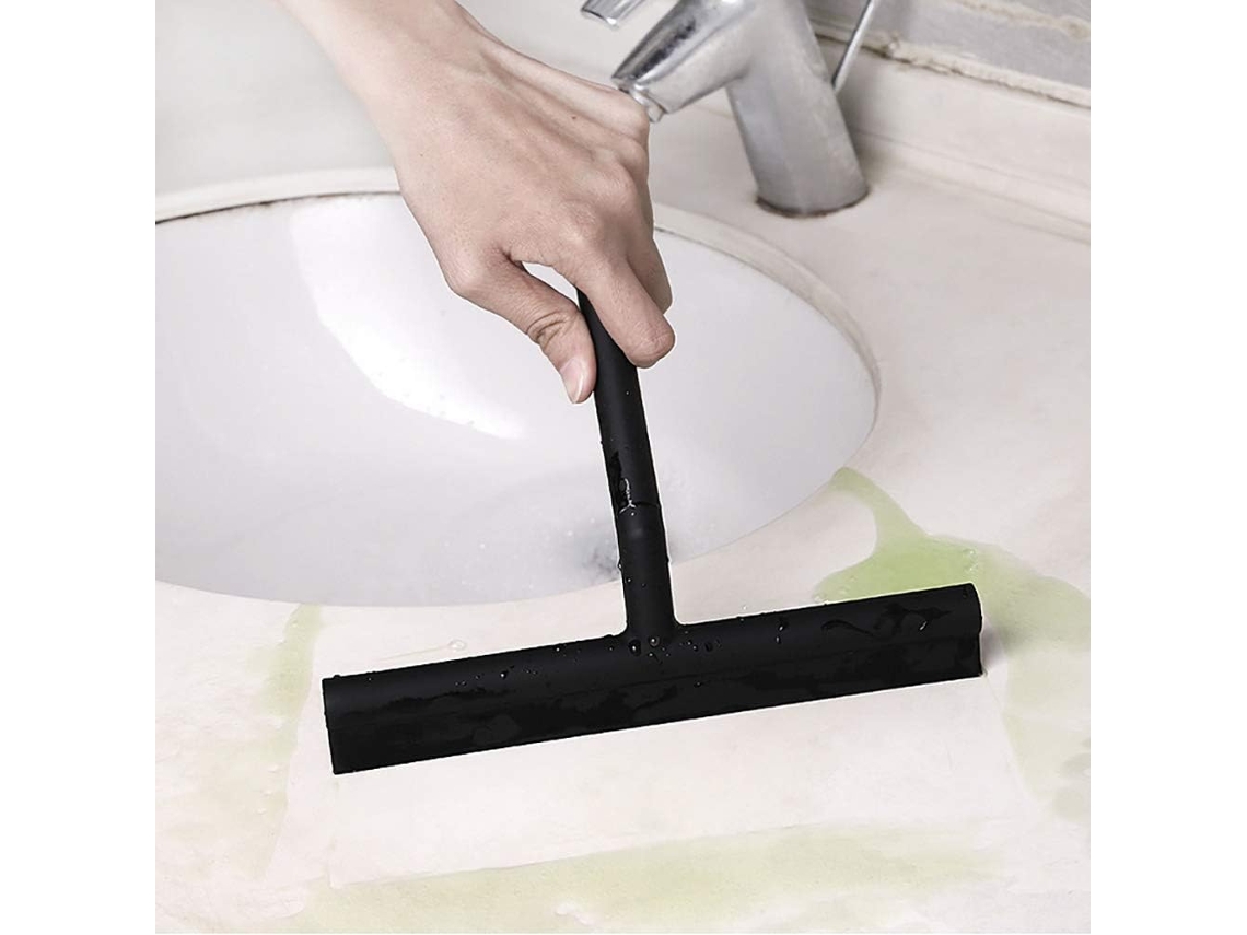 Raspador De Silicone Para Casa De Banho, Acessório Para Chuveiro Ou Janela, Preto