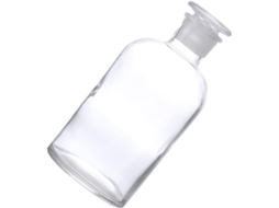 Frasco De Reagente Transparente Com Gargalo Estreito Para Armazenamento Do Produto.