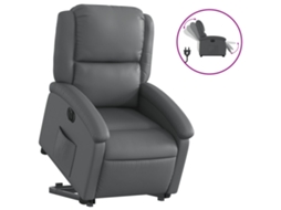 Electric Stand Up Recliner Chair, Electric Stand Up Recliner Chairs Vidaxl Cinzeto Couro Artificial