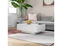 Vidaxl Mesa De Centro 90x60x31 Cm Contraplacado Branco