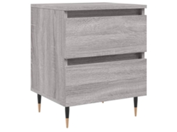 Bedside Cabinet, Bedside Cabinets Vidaxl Cinzeto Madeira Processada (n/a)