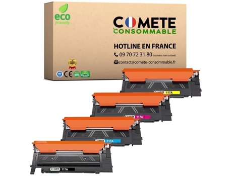 117A Pacote 4 Cartuchos de Toner para Hp 117A Hp117A Substituição para Hp Color Laser Preto Ciano Amarelo Magenta COMETE CONSOMMABLE