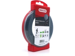 Linha Roçadora Redonda Torcida Nylium Silencio Preto Ø2.4Mm/15M Oregon 800003 Baixo Nível de Ruído para Conforto e Corte