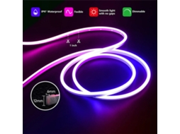 Kit De Fita Led Néon Rgb Inteligente De 10 M A 5 M, Ip67 À Prova De Água, 24 V, 12 W/m, Ra92, Fita Led Flexível, Aplicação E Controlo Remoto