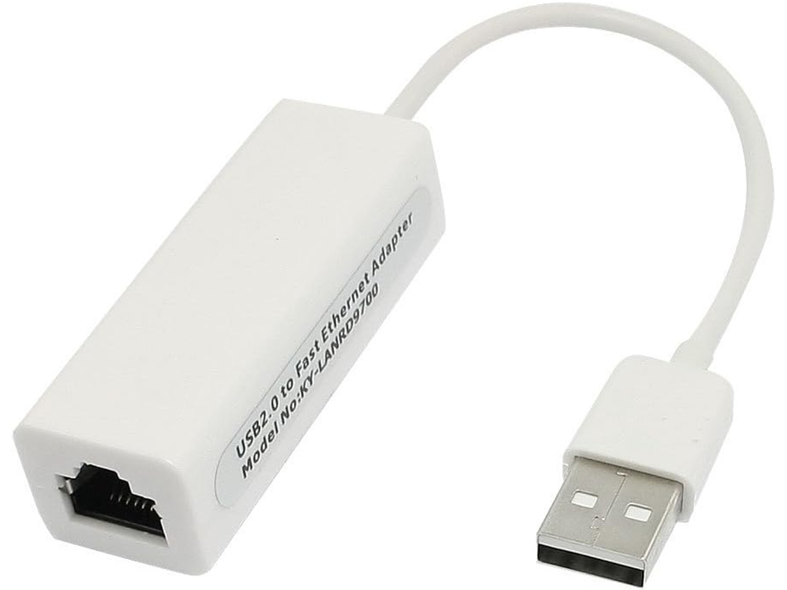 De Rede Lan Usb 2.0 Ethernet Rj45 10/100 Mbps Branco Para Tablet