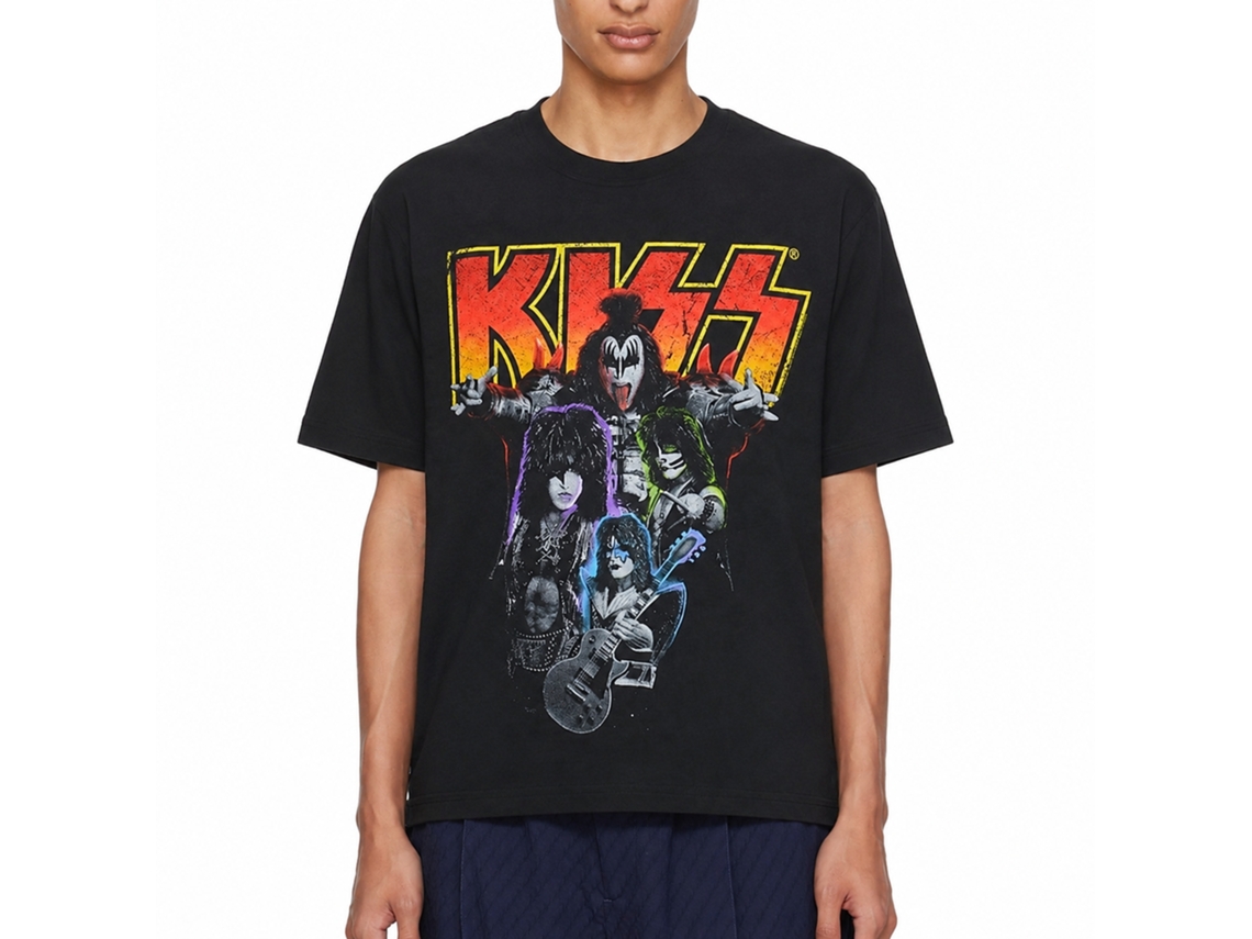 Kiss Neon Band T-shirt Unisex Adults Size:xxl