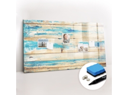 Quadro De Vidro Magnético Madeira Riscada Para O Escritório Espelharte (120x60 Cm)