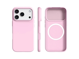 Capa Para Iphone 17 Pro Max Magsafe Ultrafina De Silicone - Rosa Sakura