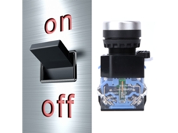 10 Interruptores Bem38 11 22mm Spst Auto resetar