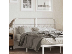 Vidaxl Cabeceira De Substituição 150 Cm Metal Branco