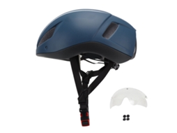 Vlrla-casco De Bicicleta K111 Plus Para Homem E Mulher Com Óculos Integrados Azul Escuro Para Estrada E Montanha
