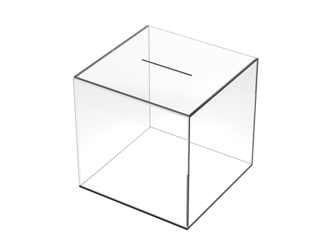 Cofrinho Formato Porquinho 12 Cm Acrílico Transparente Prova Poeira Cubo