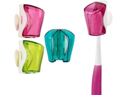 Conjunto de 3 Suportes com Ventosa para Escova de Dentes AQUAFORGE