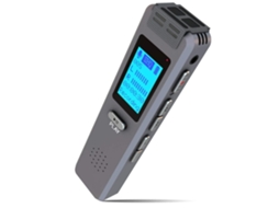 Gravador de Voz com Bateria de 180 Horas 4G Protegido Por Senha Microfone Embutido com Reprodução Preto NISSGU