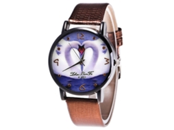 Reloj De Pulsera Analógico De Aleación Y Cuero Para Hombres Regalo F451-hx Café