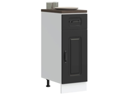 Vidaxl Armário De Cozinha Baixo Kalmar Madeira Artificial Preto