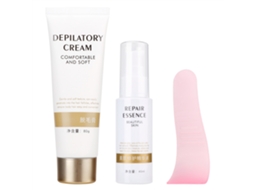 Conjunto Depilatório Creme 80g + Soro Reparador 40g Para Eliminação De Cabelo E Cuidado Da Pele Suave