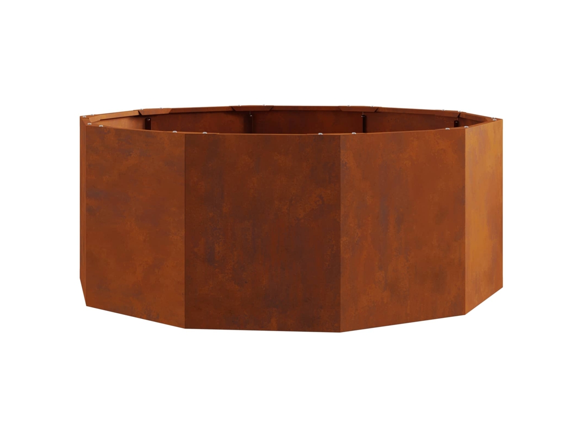Floreira - Vaso de Jardim Ferro Enferrujado 90 X 90 X 35 Cm HARLANV1