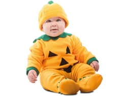 Fato de Bebé DISFRAZZES Abóbora Sorridente Laranja E Verde (Tam: 6 a 12 meses)