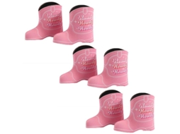 Porta Latas Aislado Botas Vaqueras, Fundas Para Botellas De Cerveza Para Fiesta, 6/12 Unidades 12 Unidades Rosa