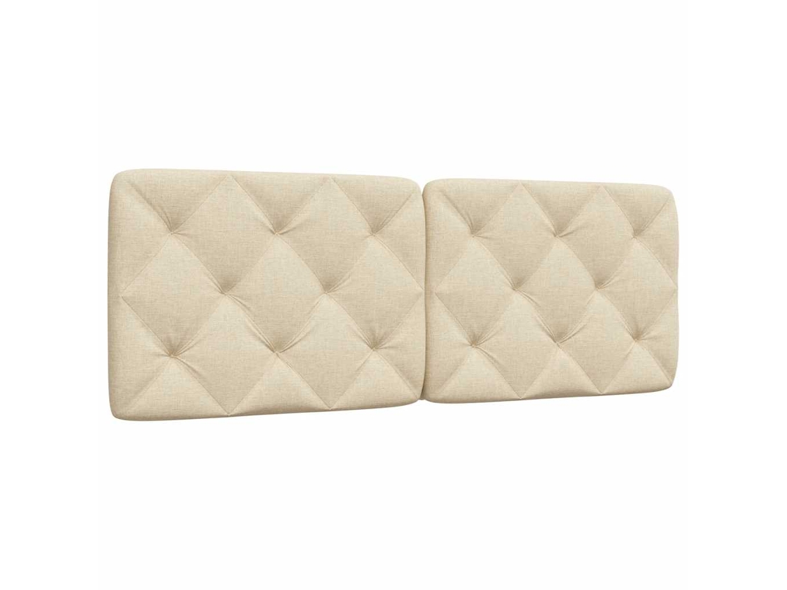 Vidaxl Almofadão De Cabeceira 140 Cm Tecido Creme