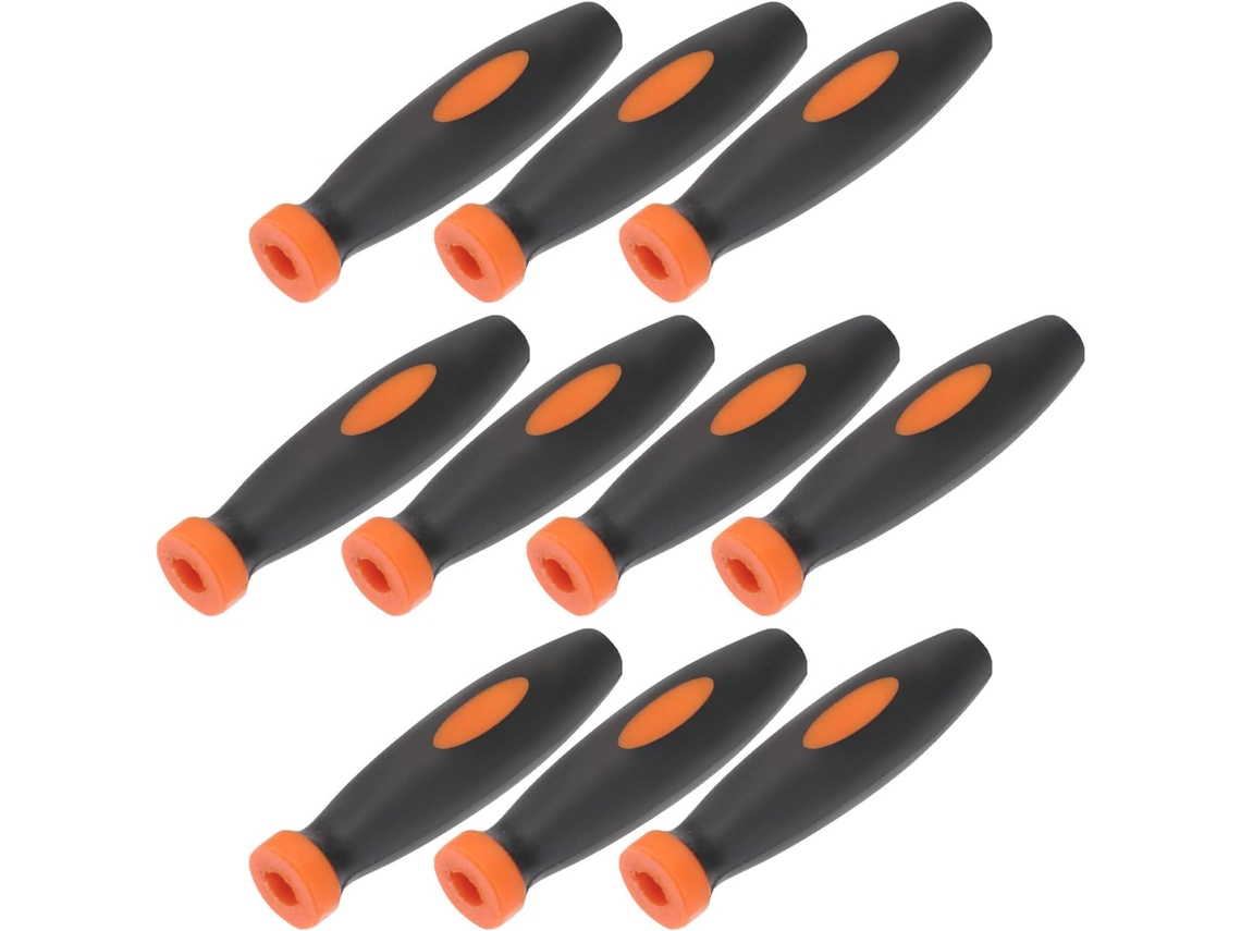 Conjunto De 10 Limas Com Cabo Ergonômico Borracha Preta