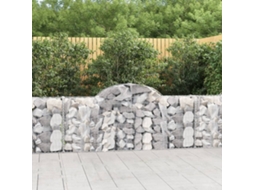 Vidaxl Cestos Gabião Arqueados 40pcs 200x30x80/100cm Ferro Galvanizado