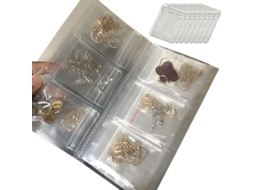 2026 libro Organizador de Joyas Transparente Pvc Con 84/96/120 Compartimentos Antioxidante para Anillos, Pendientes Y Collares como Se Muestra