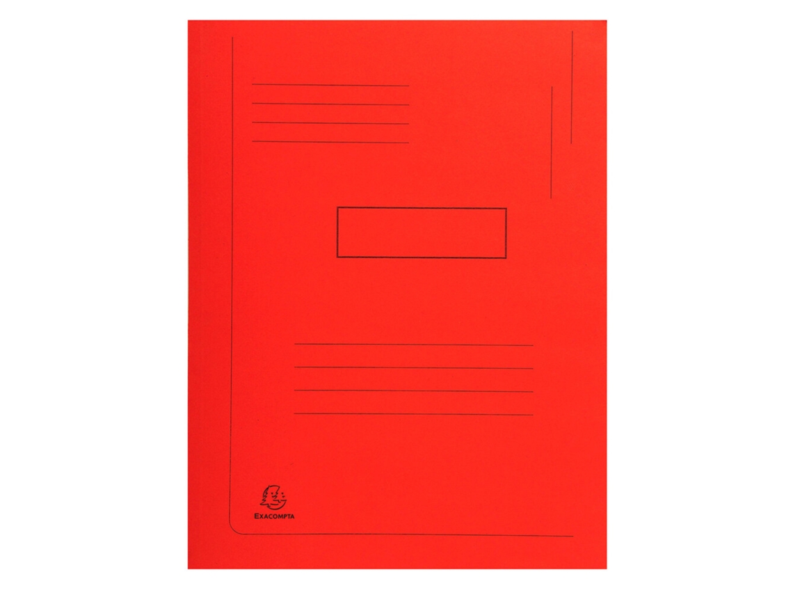 Capa Com Elástico EXACOMPTA 2 Abas Forever Com Linhas Impressas Vermelho
