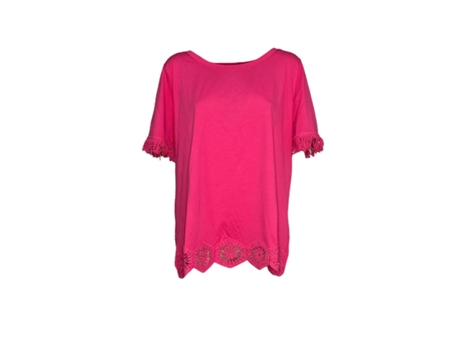 Camiseta feminina Giulia Valli algodão rosa (52)