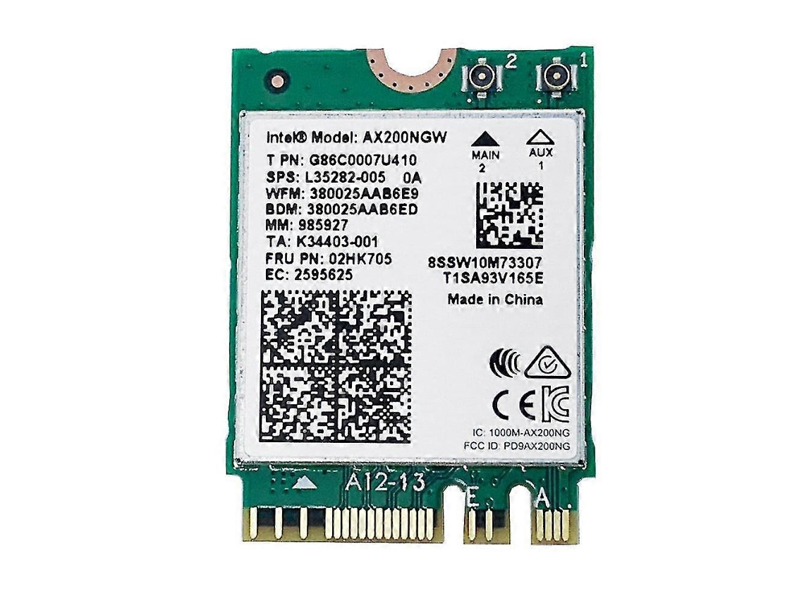 Placa De Rede Sem Fio Wi Fi 6 Bandas Para Ax200ngw 2400mbps Pcie Wifi Adaptador M.2 Ax200802.11ax Windows Slowmoose
