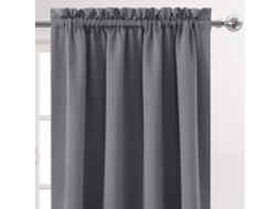 Cortina Blackout Térmica, Para Janela, Quarto E Sala, Privacidade, Proteção Uv, Lavável, 2 Peças, Cinza