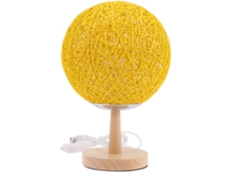 Luminária de Mesa Led com Bolas de Rattan Trançado e Luz Suave, Decorativa para Escritório e Quarto, Ideal para Presente. SFUSHOS