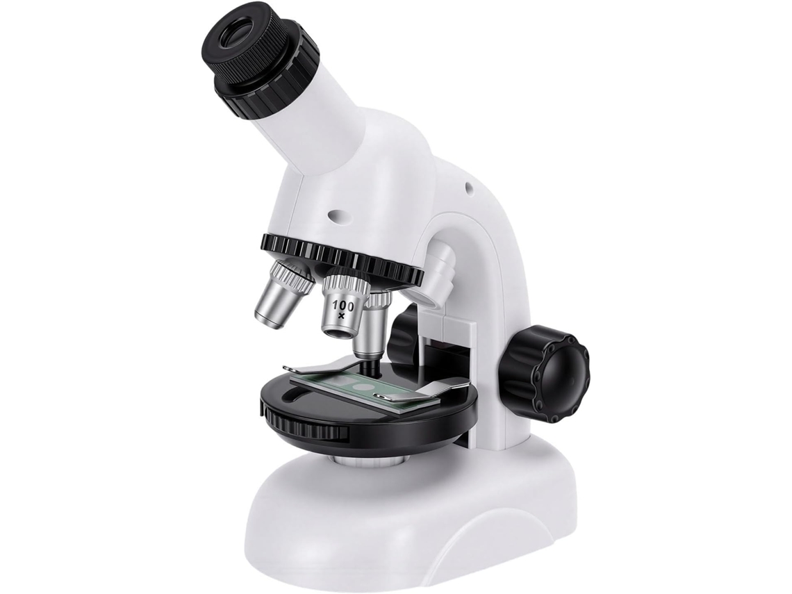 Microscópio Infantil, Microscópio Científico Experimental 1200x, Kit