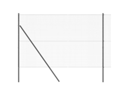 Conjunto 1 Poste De Cerca Vidaxl Cinzento Aço (25 X 1,5 M)
