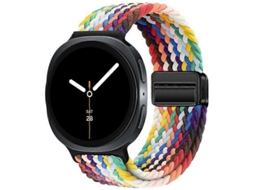 Pulseira De Nylon Trançado Com Fecho Magnético Em Formato De Laço Para Samsung Galaxy Watch8 / Watch8 Classic