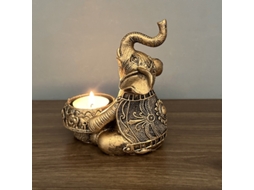 Castiçal Retrô Tailandês Criativo Em Forma De Elefante, Feito Resina, Para Decoração Casamentos E Outros Ambientes. -aquaforge