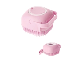 Escova De Banho De Silicone Para Massagem Com Alça Dispensadora De Sabão, Escova Exfoliante Para O Corpo No Chuveiro, Rosa. Sygo
