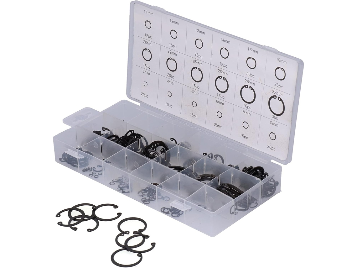 Kit De Anéis Fixação/presilhas Universais Em Aço Liga Com 300 Peças,