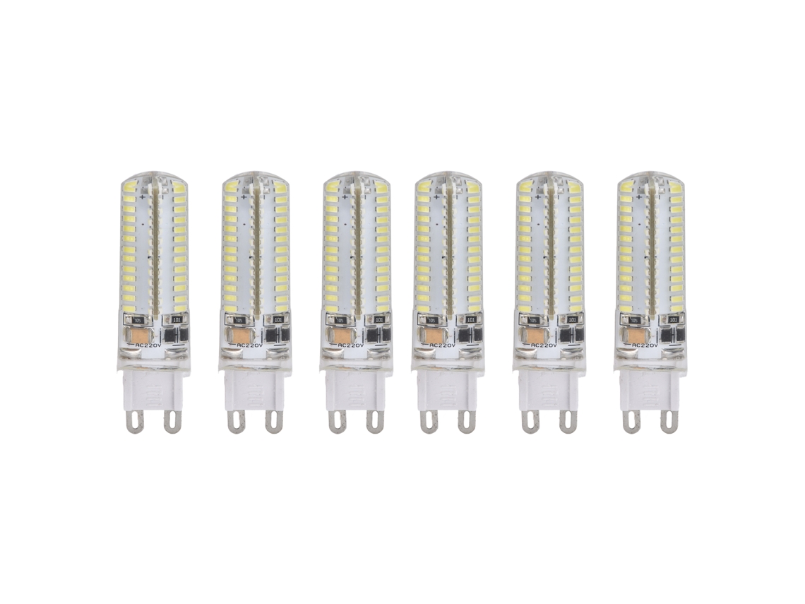 6pcs Lâmpada Led G9 silicone 5w 104led IP45 para lustre parede | S/MARCA
