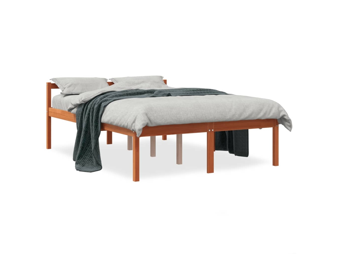 Senior Bed, Senior Beds Vidaxl Marrom Madeira De Pinho (140 X 190 Cm)