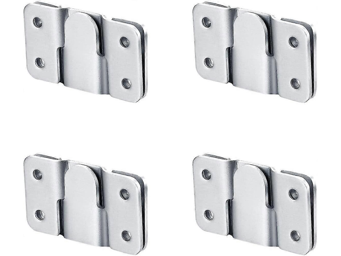 Apoios de Montagem Flush, Ferragens de Clip Z Entrelazadas para Móveis, Quadros e Espelhos, Instalação Fácil, Aço Inoxidável, 4 Peças