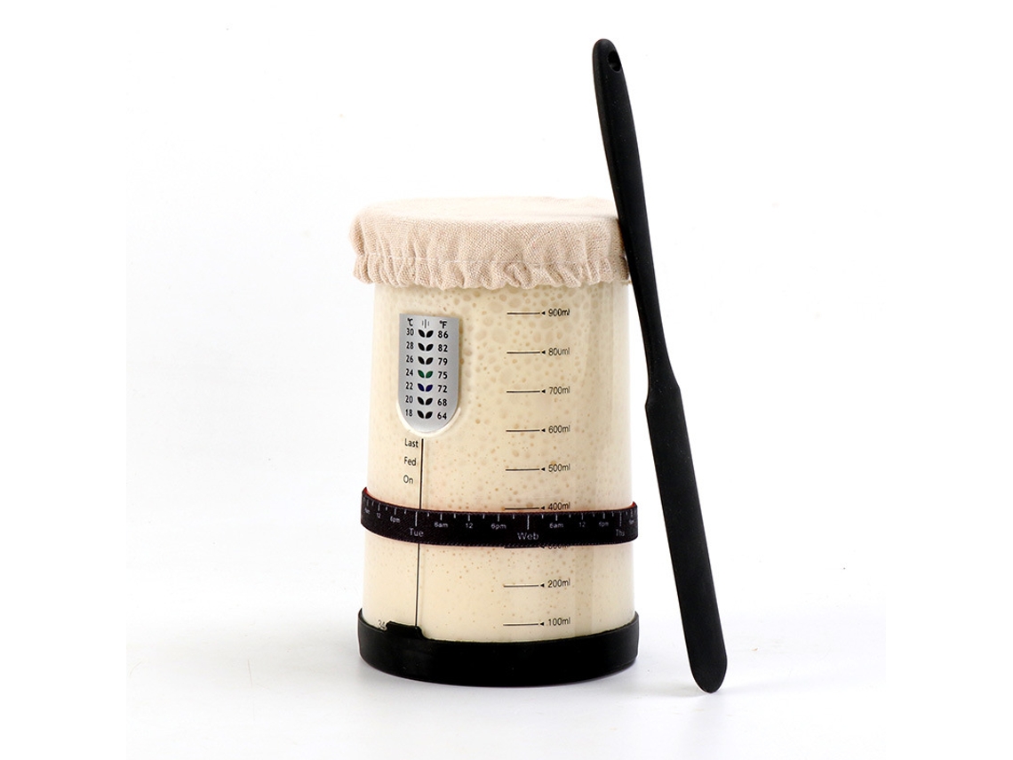 Potes De Vidro Com Tampa, Boca Larga, Para Fermentação E Pão, 1000 Ml Dureforward