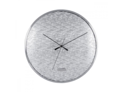 Relógio de Parede Discoteca D40Cm Hora Presente Prata PRESENT TIME