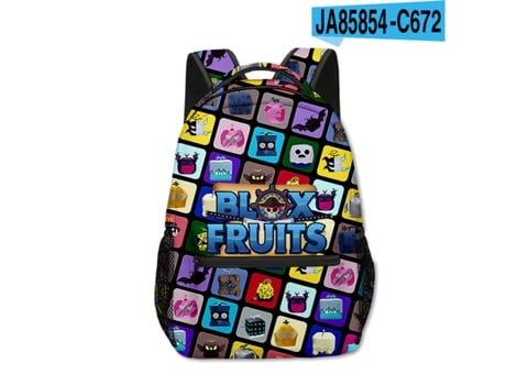Mochila Miraflow 3D Fruits Blox para estudantes, tendência da moda, mochila escolar com capacidade para desenho animado, atividades ao ar livre